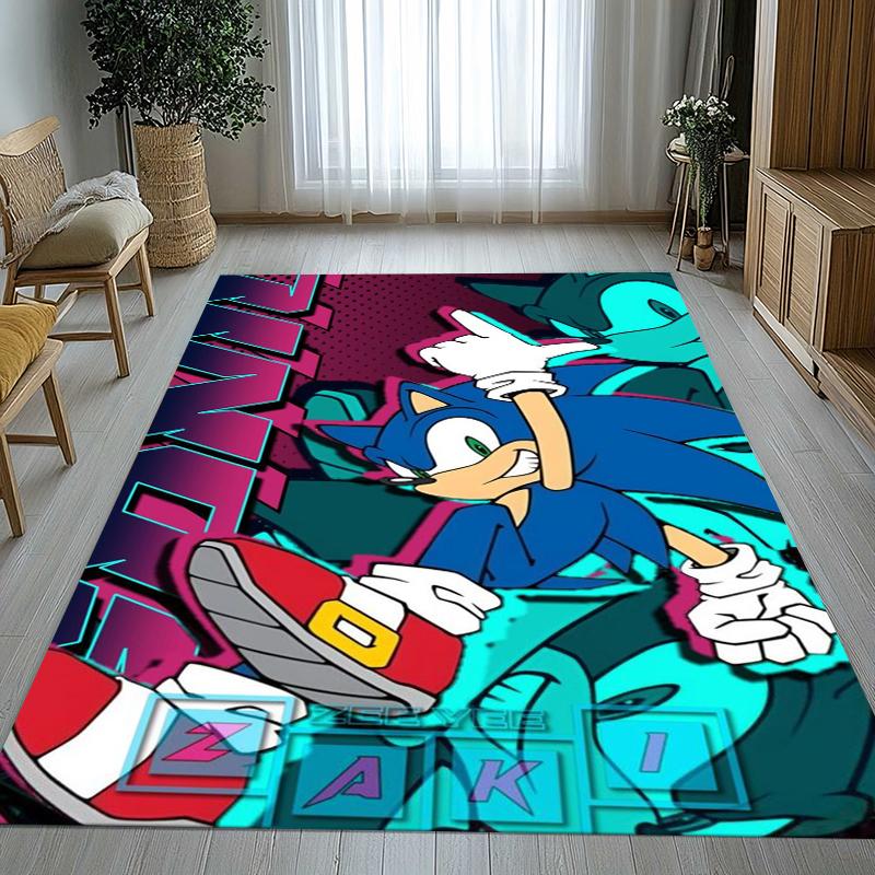 Retro S-Sonic Animaciniai Žaidimai Svetainės Neslystanti Kiliminė Danga Minkštas Kilimas Miegamojo Vaikų Žaidimų Kambario Sofos, Namų Dekoras Durų Kilimėlis Dovana
