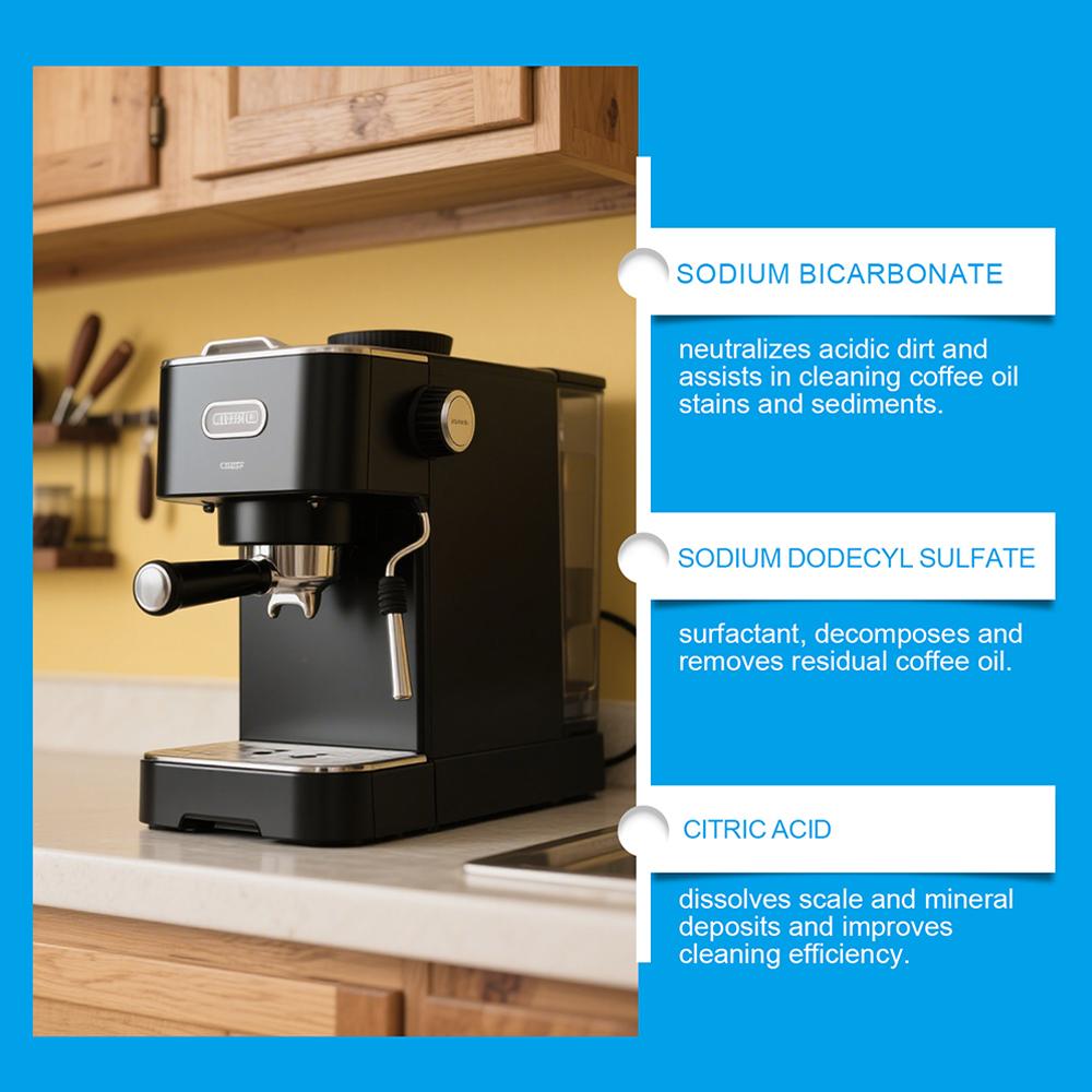 Kaffeemaschinen-Reinigungstabletten 8 Tabletten Kaffeemaschinen-Entkalker Für Haushaltsreinigung Kaffeemaschinen-Kalkreinigung