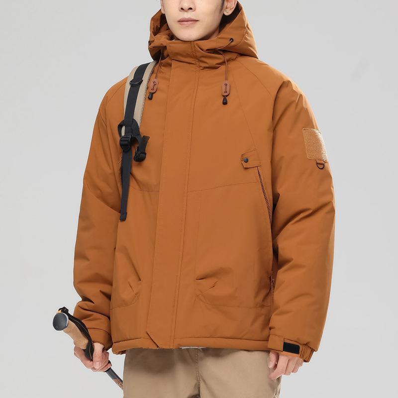 

Graphene outdoor hooded cotton jacket men s winter new solid color casual padded jacket windproof waterproof warm Hong Kong style jacket cotton jacket 3XL