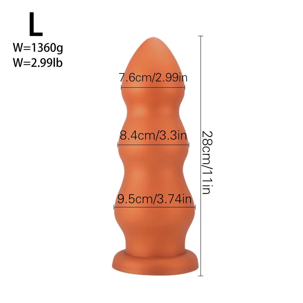 4 Size Big Huge Anal Beads Butt Plug Smooth Soft Silicone Dilatador Anal Dildo Penetration Anal Toys Buttplug
