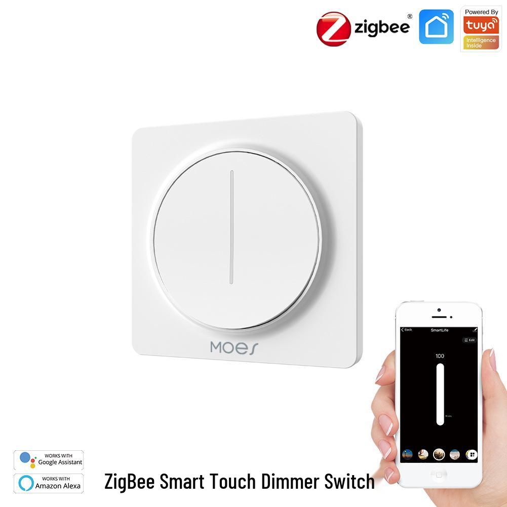 Zigbee Tuya Stepless Dimming Smart Home Rotary Switch with APP & Voice Control