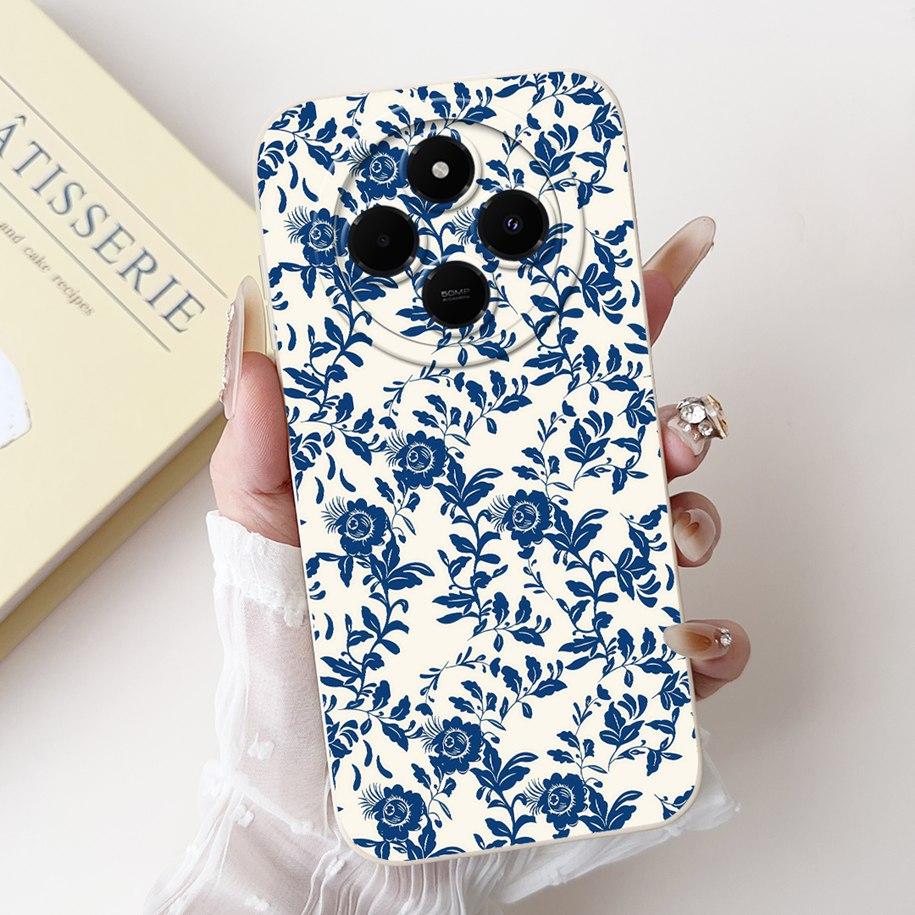 For Xiaomi Redmi 14C 4G Case Poco C75 Fashion Cherry Rose Flower Soft Silicone Cover On Redmi14C Bumper Redmi A4 A3 Pro 5G Funda
