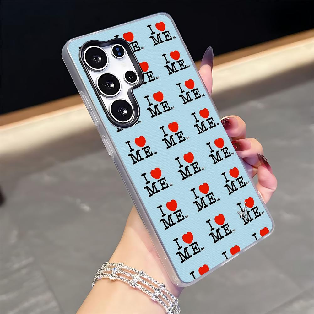 

W-WILDFLOWER CASES Phone Case for Samsung S26 S25 S24 S23 S22 S21 FE Plus Ultra Black 2-in-1 Jelly silicone case Galaxy S23 Ultra