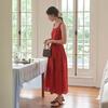 Simpeulleteulo Sr_Tie Red Camisole Dress