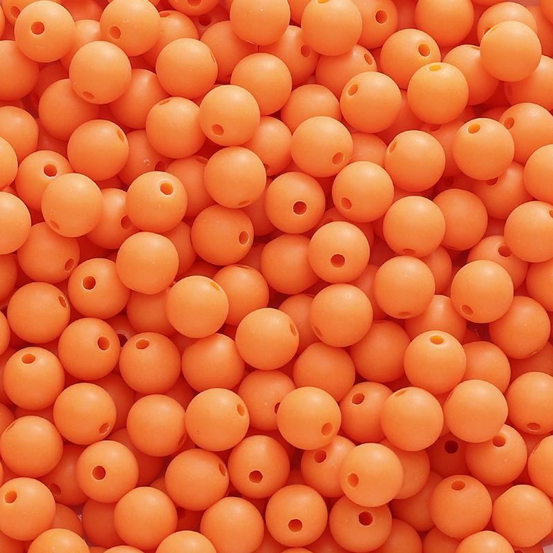 23-500Pcs Acrylic Beads Solid Colored Frosted Round Beads For DIY Bracelet Necklace Jewelry Making Accessories