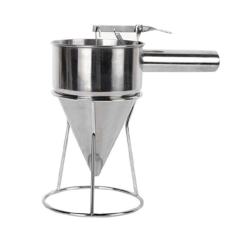 Waffle Batter Dispenser Pancake Maker Cooking Tool Funnel Dispenser with Rack