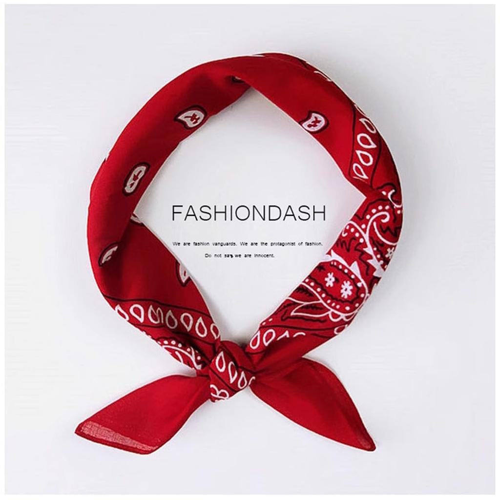 kakatrend Bandana Red Paisley 100% Cotton Adults Bandanna Unisex Do-rag Large 55cm x 55cm