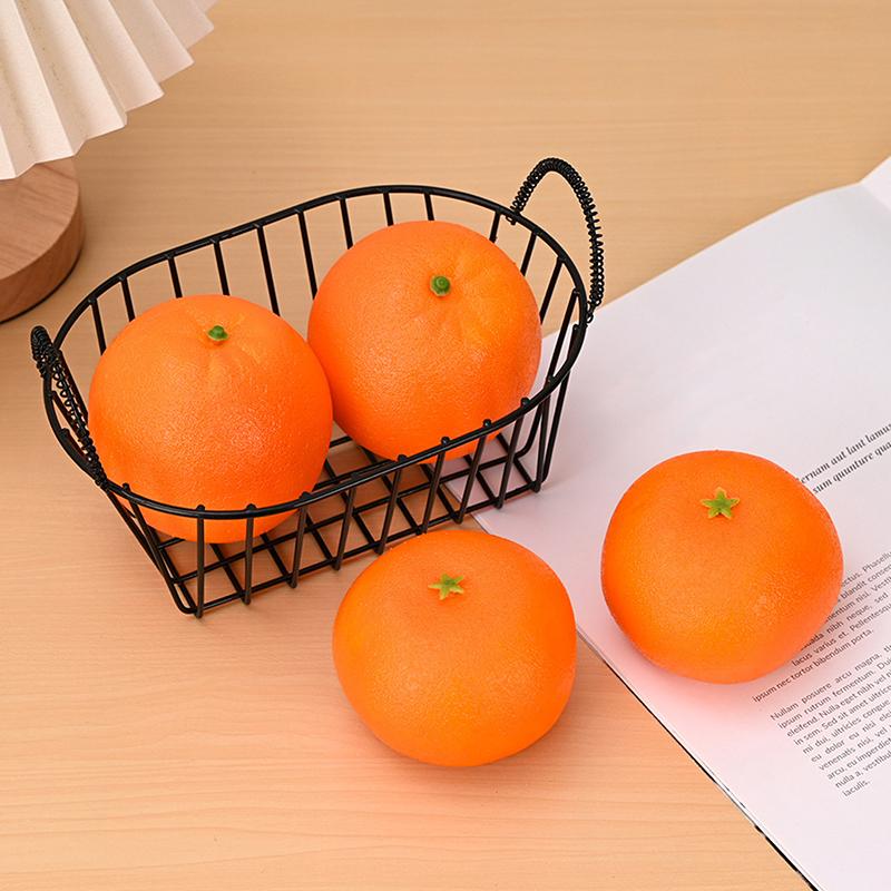 5Pcs Artificial Oranges Simulation Fruits Set Fake Fruit For House Kitchen Festive & Party Decoration, Pography Props