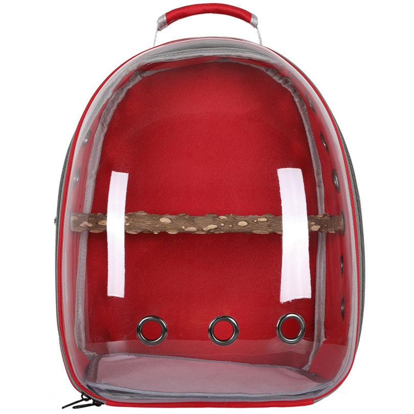 Chinchilla Go Out Parrot Takeout Portable Bird Cage Backpack Dog Go Out Portable Bag Parrot Bag single package красный