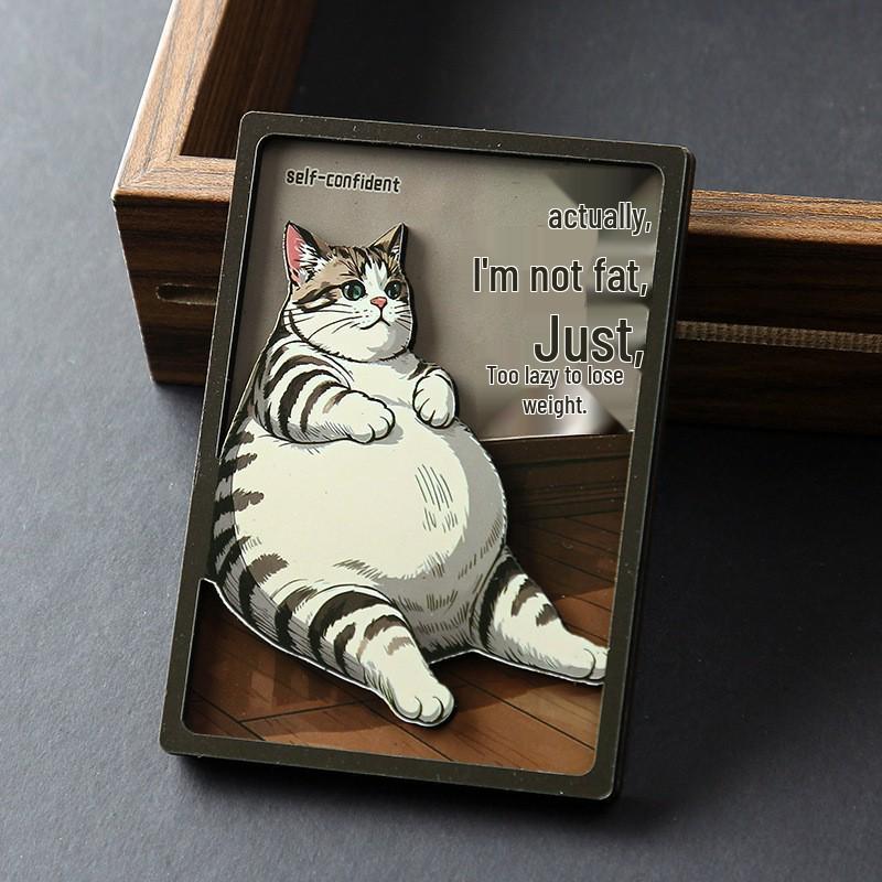 

3D Goofy Magnet: Cute, Creative Wooden Office Decor