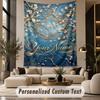 Floral (22) Theme Custom Tapestry Personalized Custom Name Text Wall Hanging Tapestry Home Decor Background Cloth