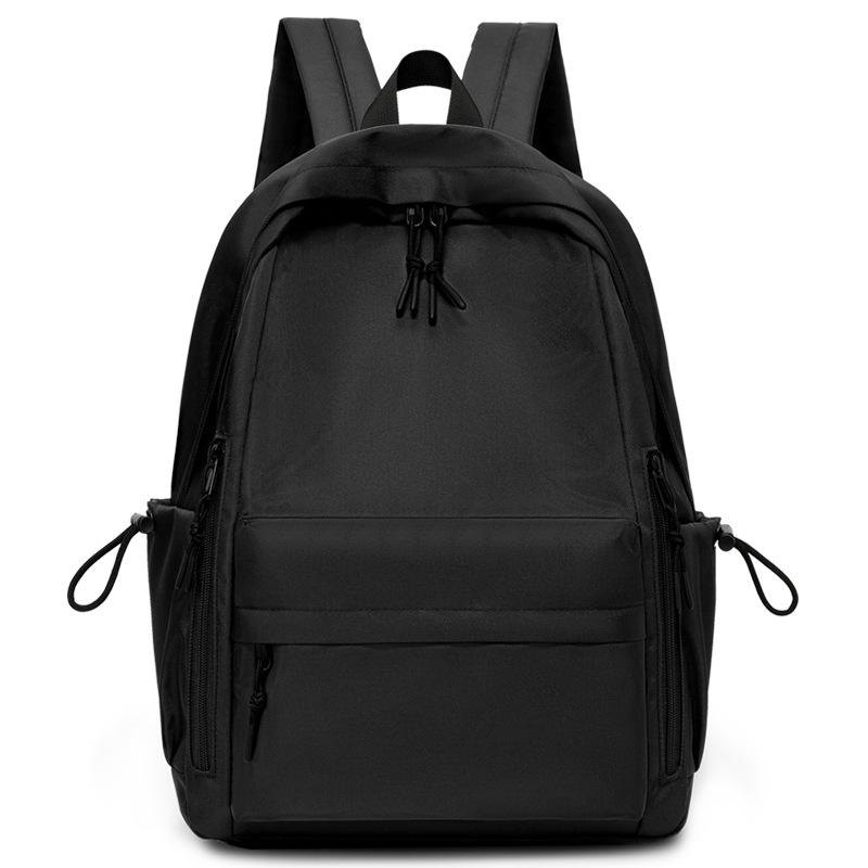 Solid Color Backpack Men's And Women's Large Capacity Travel Backpack Student Schoolbag