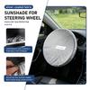 Car Steering Wheel Anti-Heat Sun Shade Cover Sunscreen Insulation Protect Shield For Hyundai N Line Tiburon Coupe Tuscani I30 Swt2