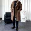 ROMON Men's Mid-Length Hooded Trench Coat