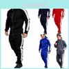 Premium 2-teiliges Herren Trainingsanzug-Set mit Kapuzenjacke mit Reißverschluss und bequemen Jogginghosen