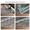 304 Stainless Steel No-Punch Kitchen Wall Hook: Multi-function Pot Lid Rack & Utensil Holder