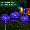 8PCS LED Solar Firework Lamp Outdoor Garden Decor Pathway Fairy Lights Waterproof Christmas Yard Balcony Patio Lawn Solar Light