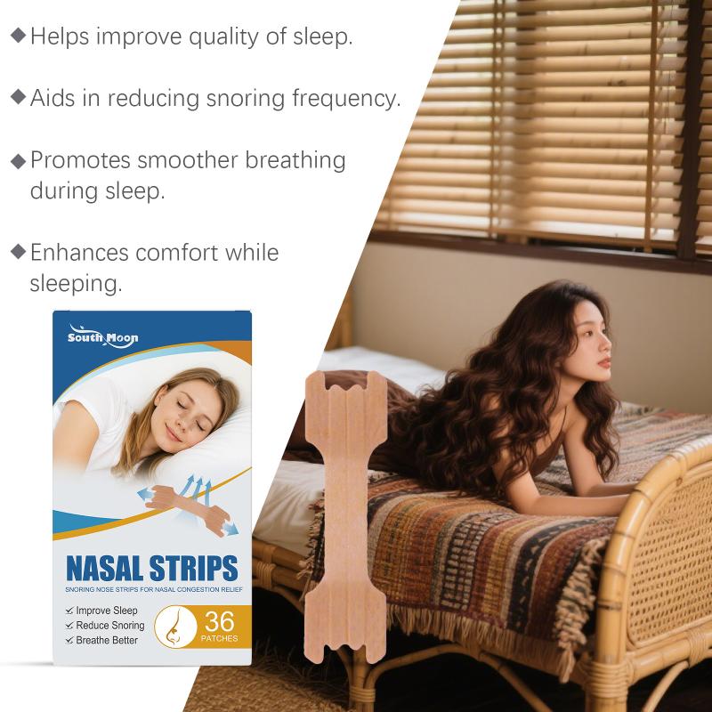 36Pcs Nose Patch for Night Sleep Snore Relief Gentle Nourishing Pads Easy Breathe Nasal Sticker for Bedtime