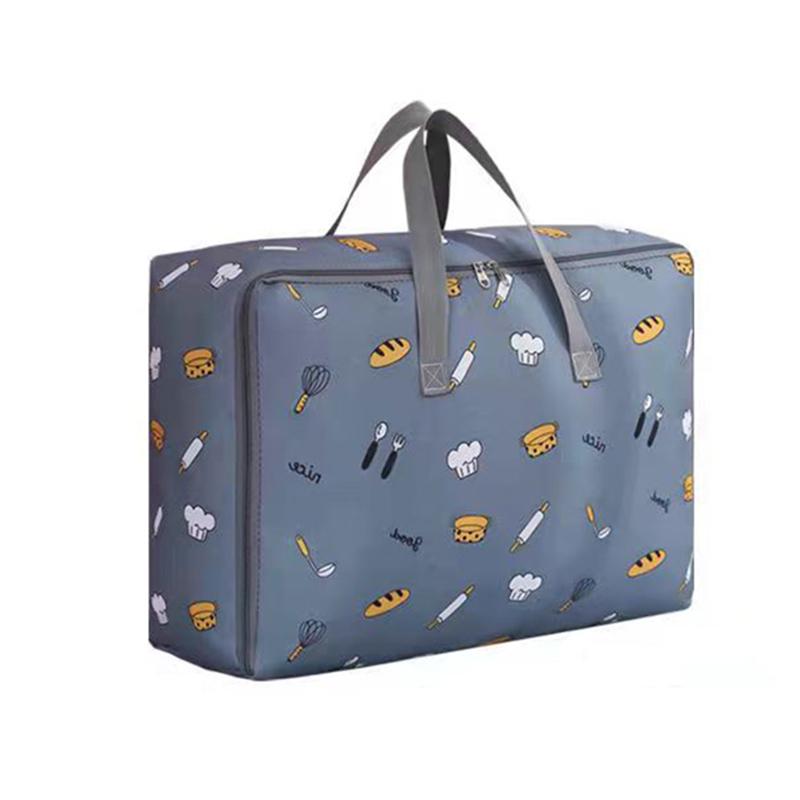 

Очень большая сумка для хранения одеяла из ткани Оксфорд, утолщенная влагонепроницаемая дорожная сумка-тоут, сумка для одежды, органайзер для дома, багажная сумка, органайзер для шкафа 54*34*19cm