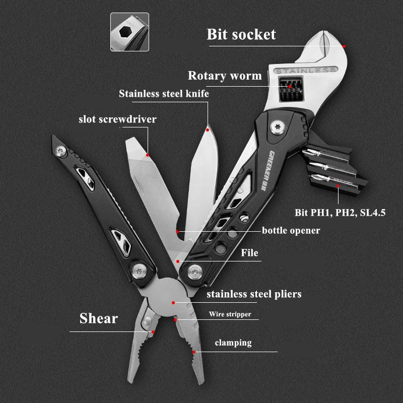 Mini Portable  Pliers Multifunction Stainless Steel Outdoor Multipurpose Steel Multi-tool Pocket Knife Pliers