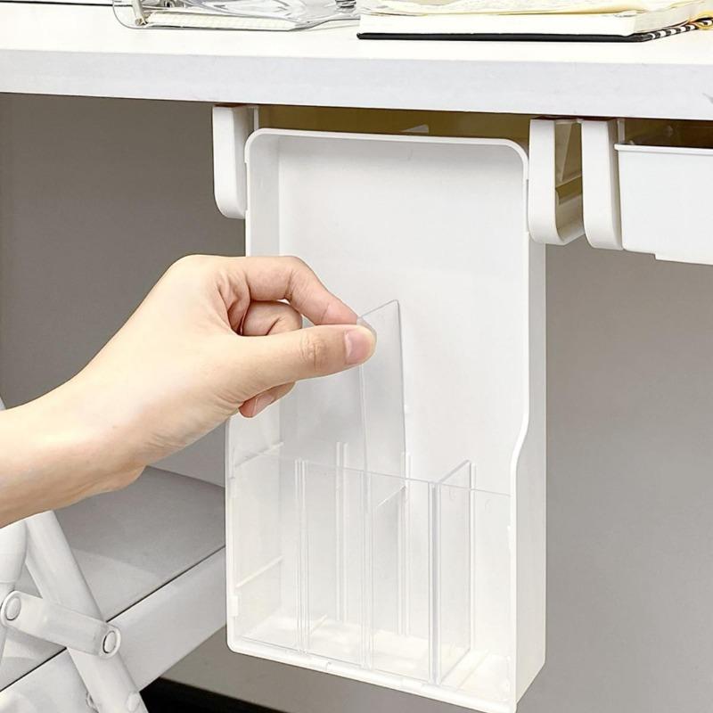 Under Table Hidden Drawer Adhesive Storage Box Office Desktop Large-capacity Stationery Cosmetics Table Bottom Organizer Shelf
