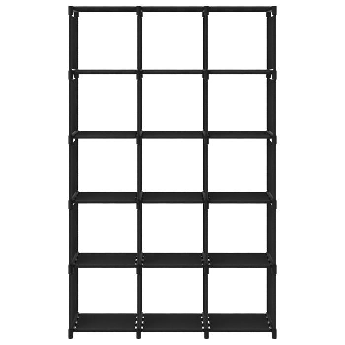 Display Shelf - VIDAXL - 15 Cubes - Black - Fabric - 103 X 30 X 175.5 Cm