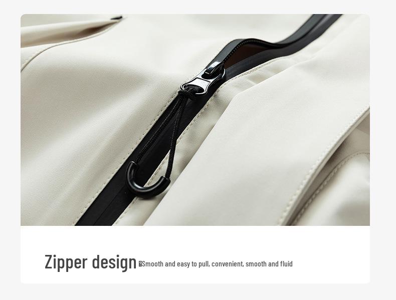 Men's Windproof Outdoor Shell Jacket - 2025 Autumn/Winter Thickened Cotton Casual Workwear Outerwear