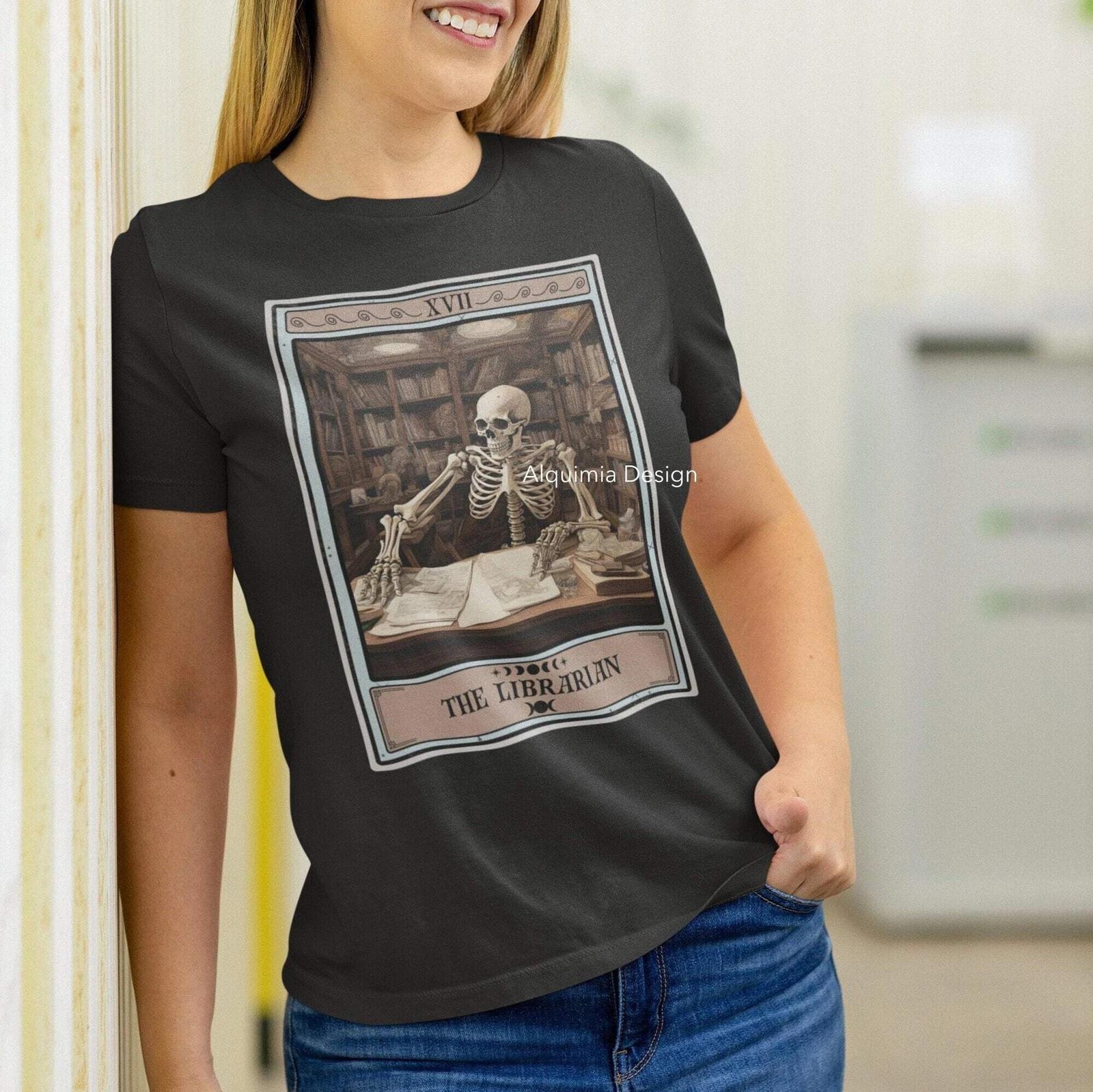 The Librarian Tarot Card Shirt, Book Lover S