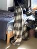 Autumn 2024 American Plaid Wool Wide-Leg Pants - Casual Loose Straight-Leg Style