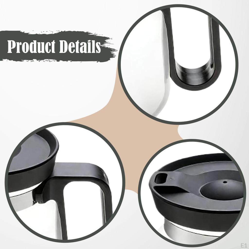 Glass Coffee Mug with Handle Convenient Elegant Comfortable Grip 16oz Water Drinking Cup