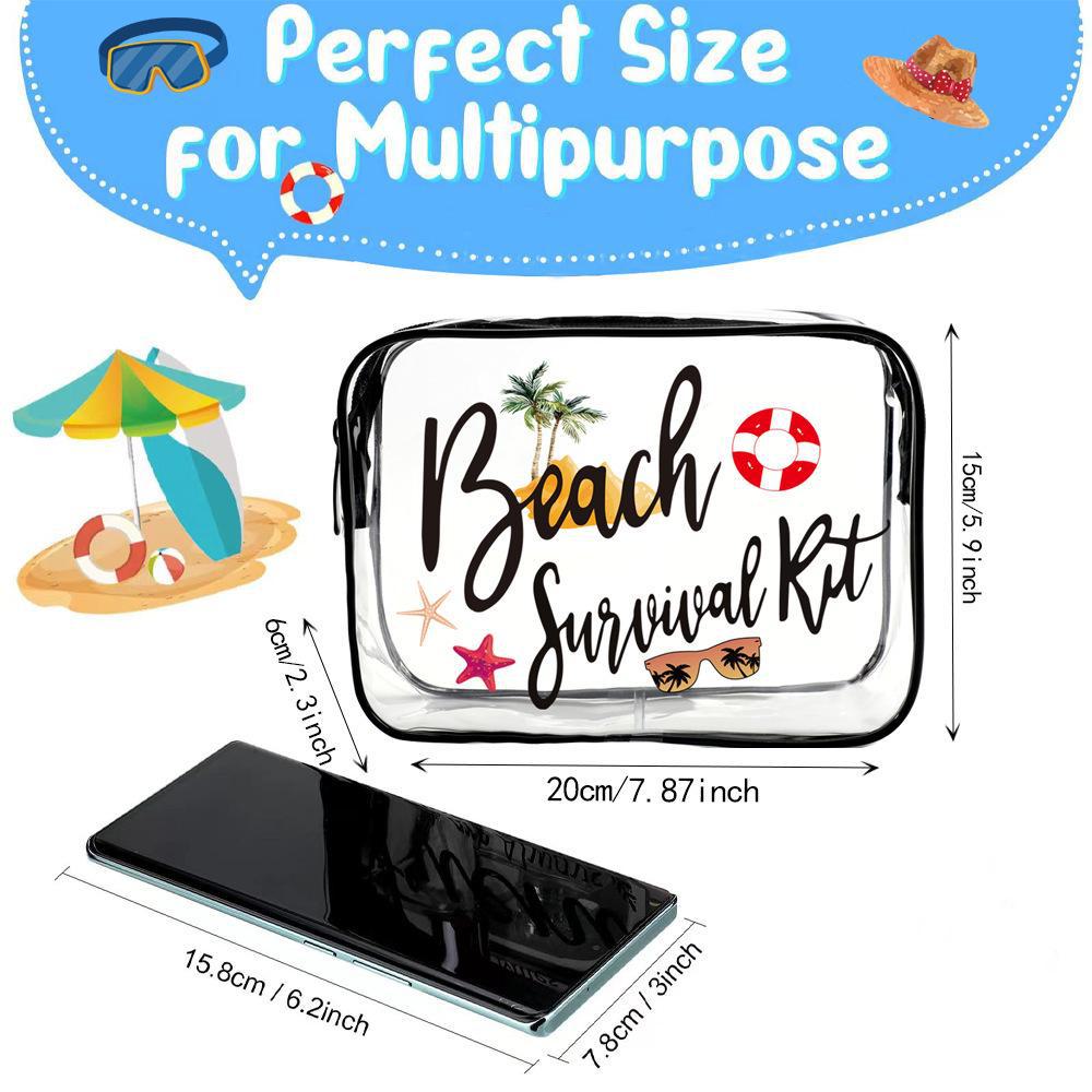 2024 Large PVC Transparent Travel Cosmetic and Beach Bag