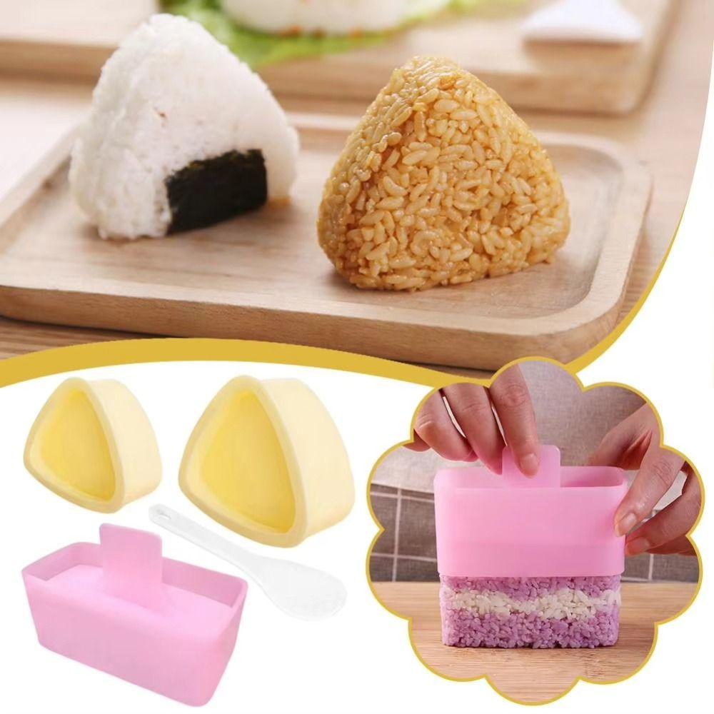 Durable DIY Sushi Mold Maker Non Stick Triangle Rice Mold Musubi Maker Kit