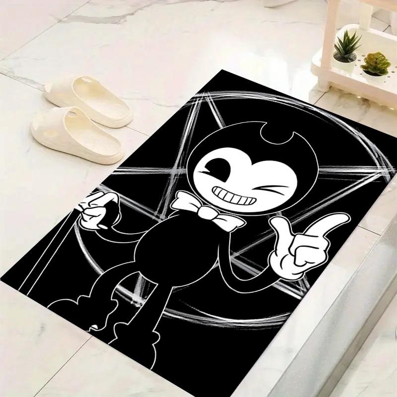 1Pc Bendy Ink Machine Rug, Office Carpet Indoor Outdoor Doormat, Non-Slip, Comfortable, Living, Christmas Halloween, Xmas Gift En130