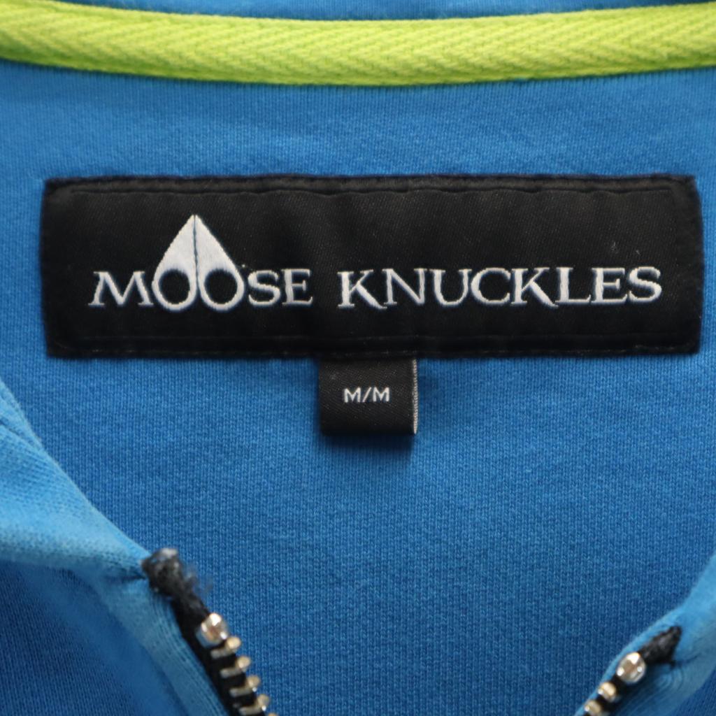 MOOSE KNUCKLES Hergestellt in Portugal Langarm-Sweatshirt Zip-Hoodie M hellblau Herren Gebraucht