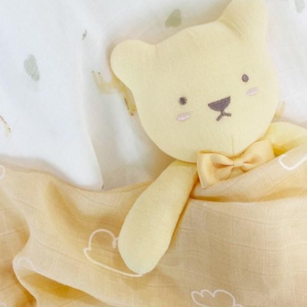 Belmont Bamboo Cotton Mušelín Perfect Swaddle Deka Vnitřní zavinovačka Little Benny 2dílná sada, korejské kojenecké výrobky