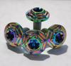 Kuroobaa Titanium Car License Plate Bolts, License Plate Frame, Titanium Alloy, Anti-Theft Screws, M6, Set of 4 (Rainbow Color)