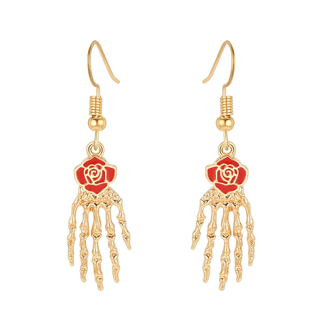 European And American Exaggerated Trend Halloween Skeleton Alloy Earrings New Earrings