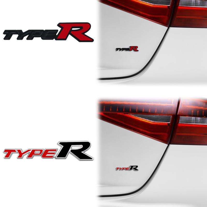 Car Accessories Metal Type S Emblem Rear Trunk Body Typer Badge Sticker For Honda Acura Accord Civic Spirior Odyssey Mugen ED4