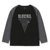 Black ConTrasT PrinT T shirT aaa2Ts01bk