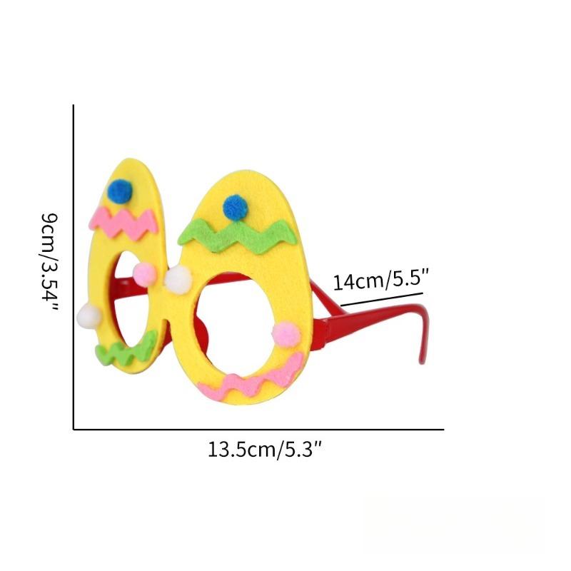 1Pc Easter Decoration Glasses for Children Chick Rabbit Egg Shape Glasses Frame for Easter Party Ornaments DIY Festival Supplies