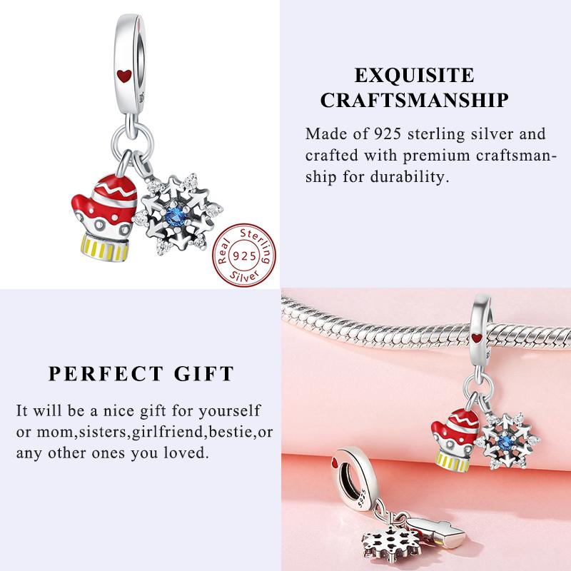 925 Silver Snowman Charm Beads Christmas Halloween Pendant for Women Jewelry Gift Fit Original Bracelet