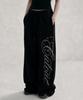 CUTOUT Script Graphic Sweatpants - Black