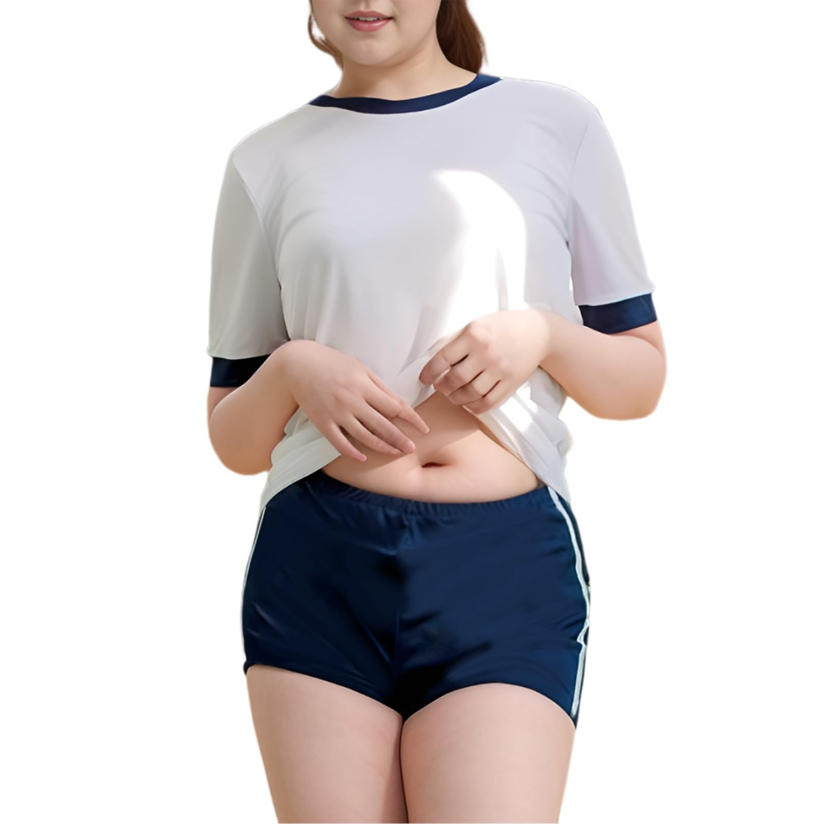 

Gymnastics large gym navy blue R2297 [R-Dream] uniform, bloomers, size, cosplay, clothes, costume, chubby, cross-dressing, boy s daughter, (XXL size)