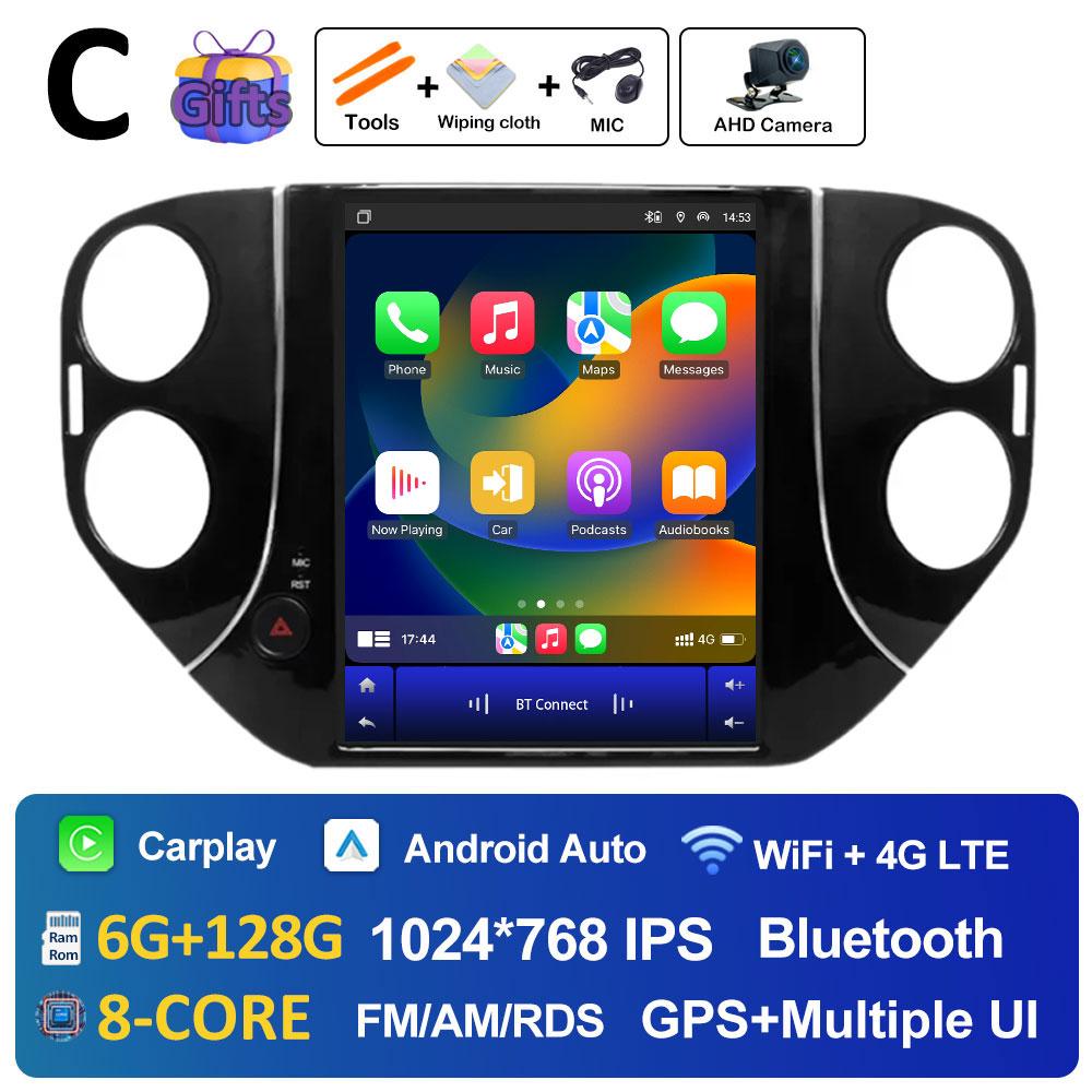 Sistem Inteligent Pentru Volkswagen Tiguan 1 NF 2007 2008 2009 2010 2011 - 2016 Android Auto Wireless Carplay Ventilator de Răcire Fără 2 din