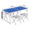OEING Outdoor Portable Folding Camping Table with 4 Stools