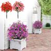 Flores Violetas Artificiales Estaca de Suelo Flor Falsa Para Decoración de Hogar Jardín Patio Porche Patio Boda Fiesta Flor de Plástico Decoración