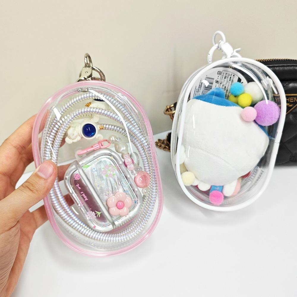 

Anti Drop Data Cable Storage Bag Transparent Digital Storage Bag Earphone Cable білий