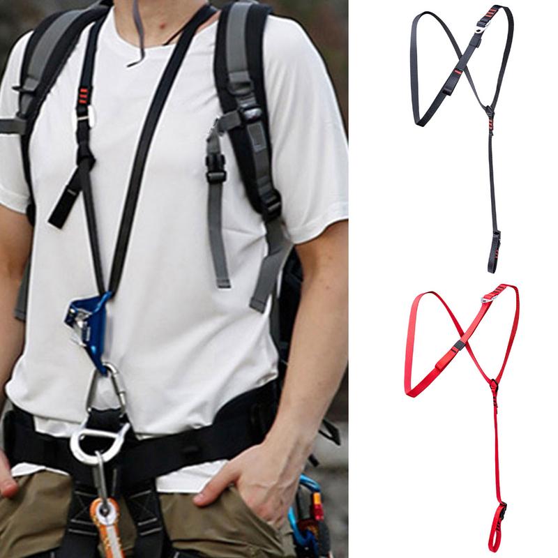 Climbing Sling Mountaineering Safety Rope Lightweight Ergonomic Chest Harness For Mountaineering Rock Climbing Roofing Outdoors