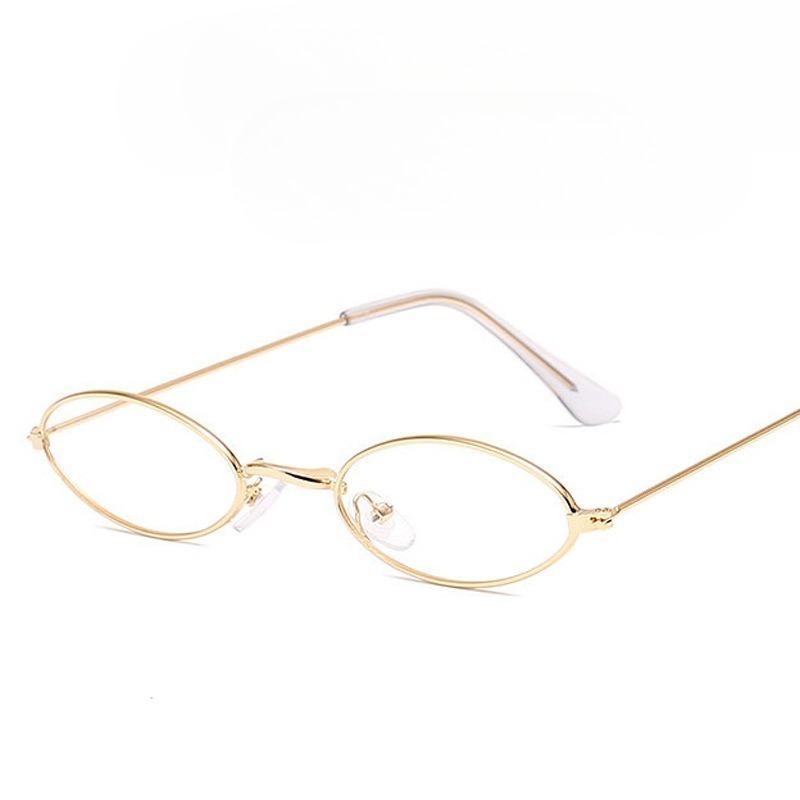 Fashion Metal Frame Sunglasses Vintage Small Oval Women Sun Glasses Men Women Brand Shades Eyewear UV400 Goggles