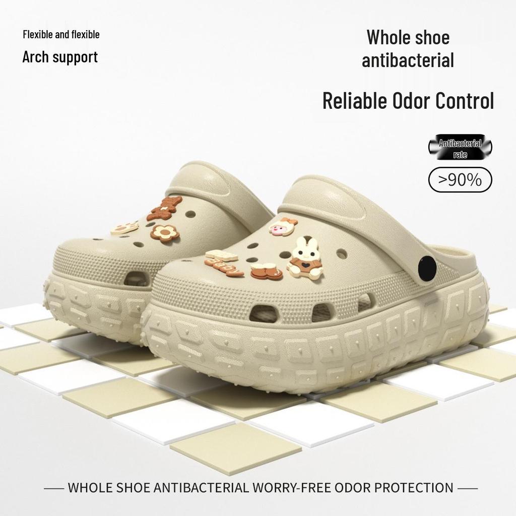 Women's Platform Clog Sandals: Non-Slip, Breathable, Wear-Resistant for Home & Beach